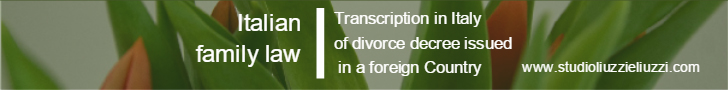 How to complete to in Italy ranscription decree of divorce decree issued abroad